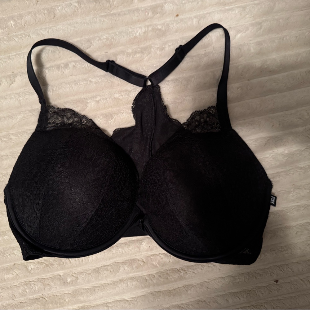 PINK Victoria's Secret Black Lace Bra